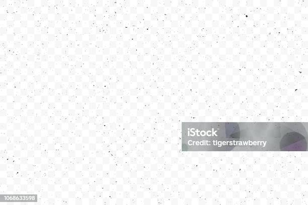 Texture Grunge Chaotic Random Pattern On Transparent Background Monochrome Abstract Dusty Worn Scuffed Background Spotted Noisy Backdrop Vector Stock Illustration - Download Image Now