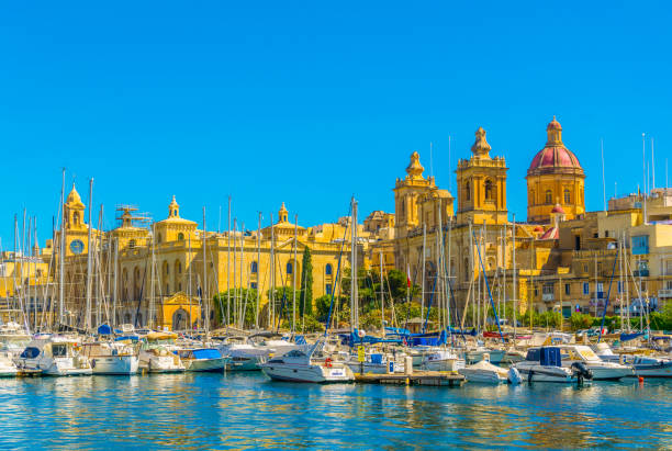 istock Coastline of Birgu town in Malta 1068633702