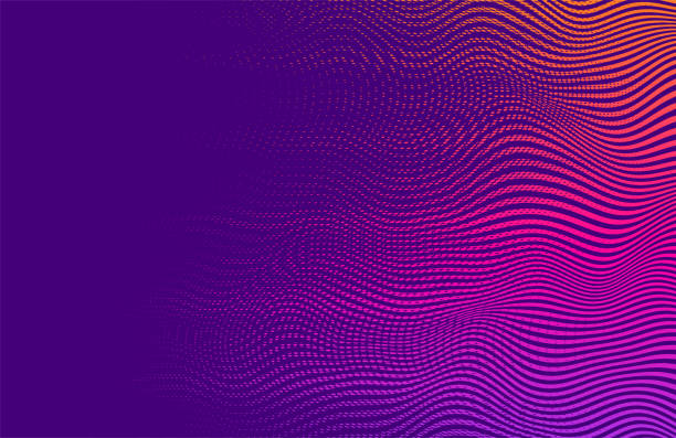 Abstract vector background Halftone gradient gradation. Vibrant  trendy texture, with blending colors. purple illustrations stock illustrations