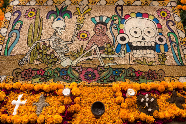 San Miguel de Allende, Mexico - November 2nd, 2018: Day of the dead decorations