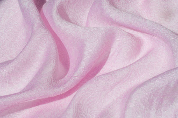 istock Texture, background, pattern. Cloth silk pink. English pink fabric with pink tones and white small floral pattern 1068644326