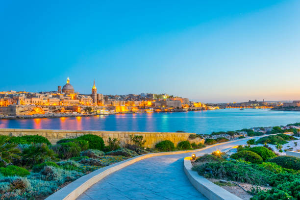 istock Skyline of Valleta during night, Malta 1068646494