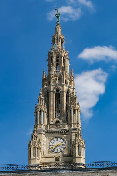 istock clock tower on the town hall building in Vienna Austria 1068646680