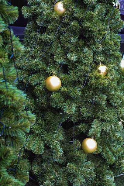 istock Christmas tree, fir tree ornaments decoration, Happy new year celebration. 1068649634
