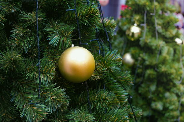 istock Christmas tree, fir tree ornaments decoration, Happy new year celebration. 1068649688