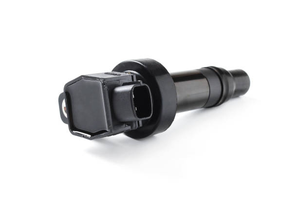 Car ignition coil Car ignition coil isolated on white background curled up stock pictures, royalty-free photos & images