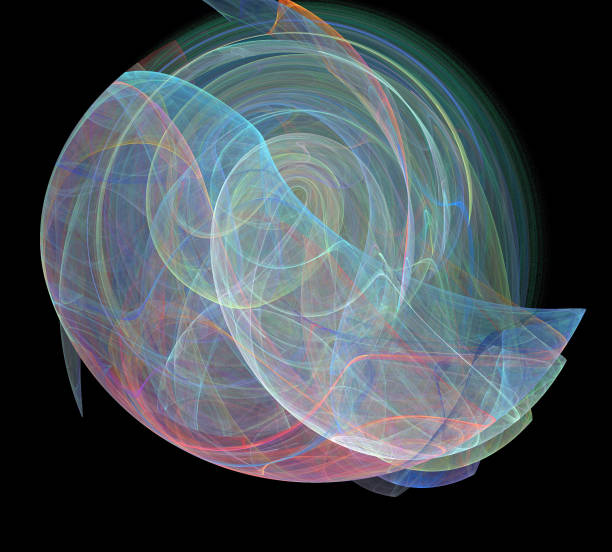 istock image of one Digital Fractal on Black Color 1068656390