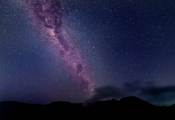 istock Low Angle View Of Silhouette Mountain Against Sky At Night 1068659630