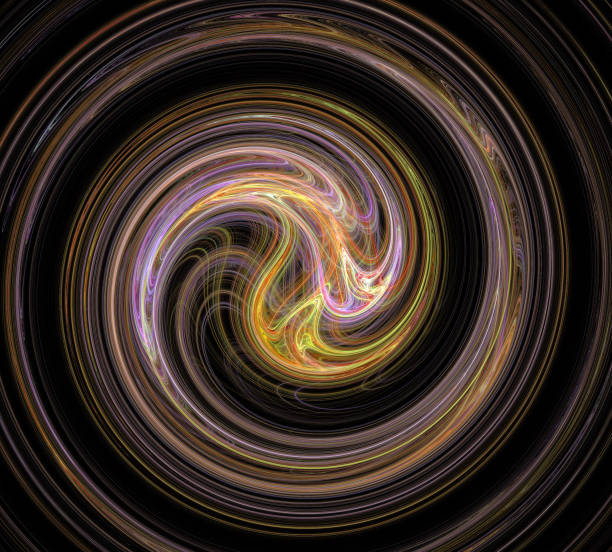 istock image of one Digital Fractal on Black Color 1068663886