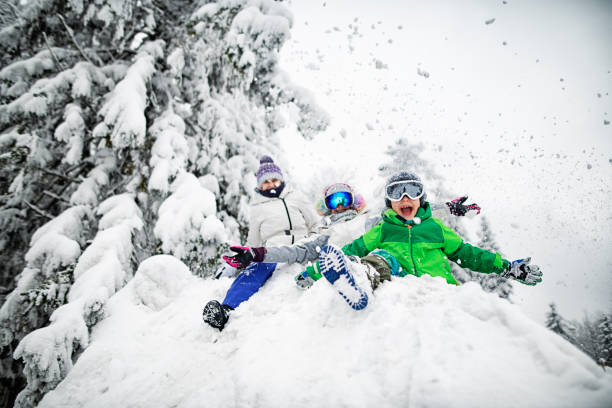 istock Family having winter fun 1068678856