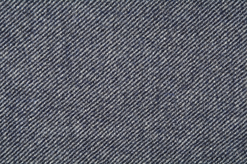 Blue Tweed Fabric In Twill Texture Background