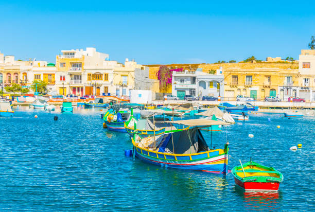 istock Fishing boats moor in Birzebbuga, Malta 1068684720