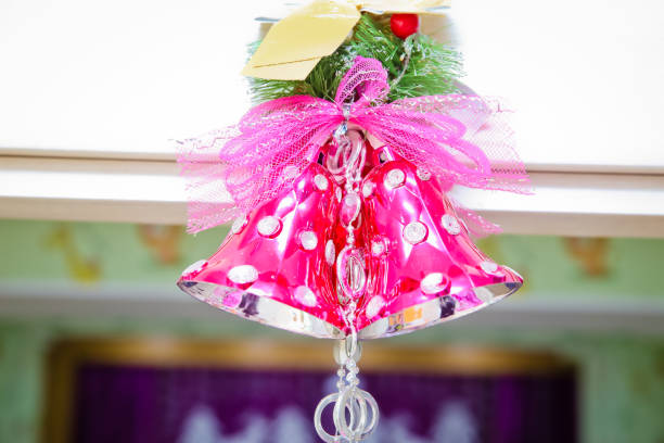 istock Pink school bell . Pink bell decorate on Christmas . 1068698846