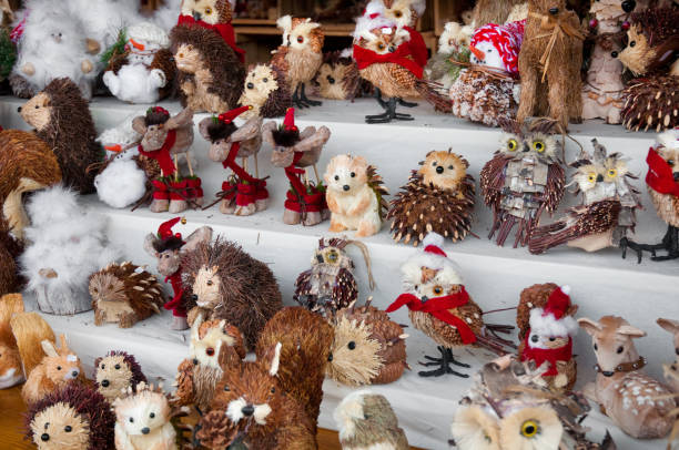 istock Traditional Christmas decorations on Christmas market 1068705268