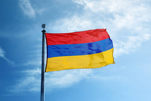 istock Armenia flag on the mast 1068717140