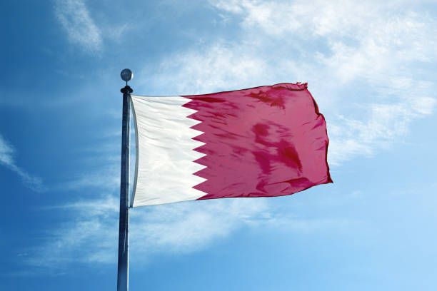 istock Qatar flag on the mast 1068718416