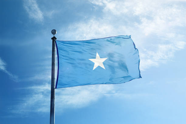 istock Somalia flag on the mast 1068718440