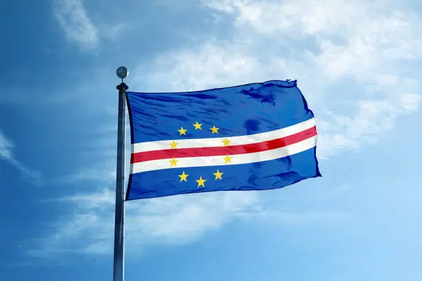 Cape-Verde flag on the mast