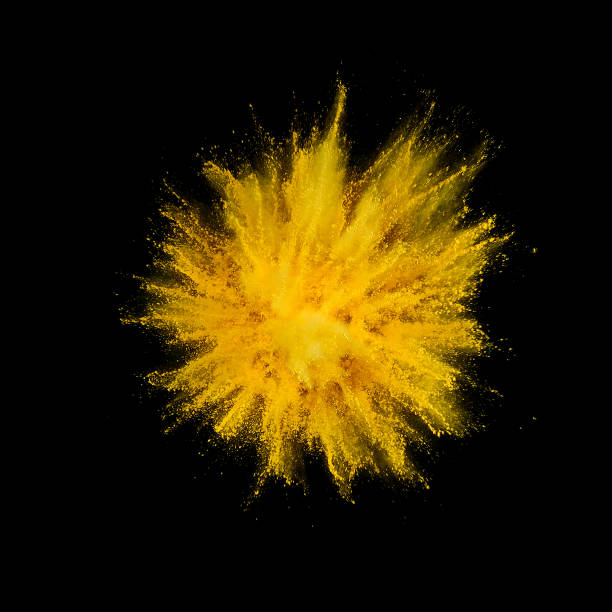 istock Colored powder explosion. Abstract closeup dust on backdrop. Colorful explode. Paint holi 1068718808