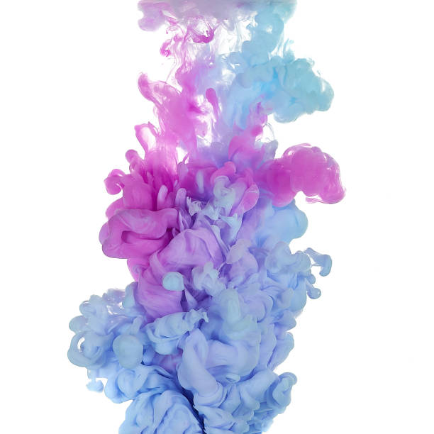 istock Ink in water. Splash paint mixing. Multicolored liquid dye. Abstract  sculpture background color 1068718840