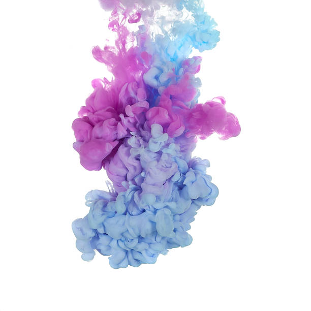 istock Ink in water. Splash paint mixing. Multicolored liquid dye. Abstract  sculpture background color 1068718880