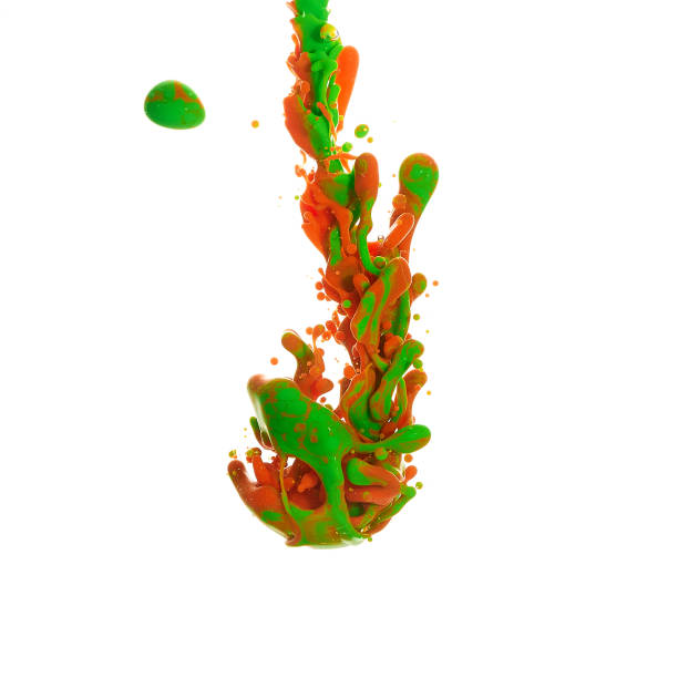istock Ink in water. Splash paint mixing. Multicolored liquid dye. Abstract  sculpture background color 1068718986