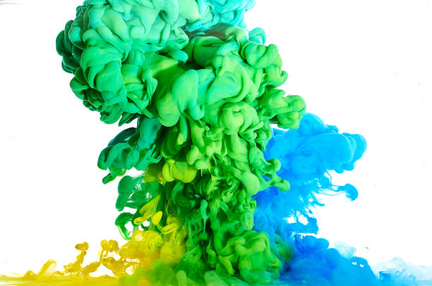 istock Ink in water. Splash paint mixing. Multicolored liquid dye. Abstract background color 1068722046