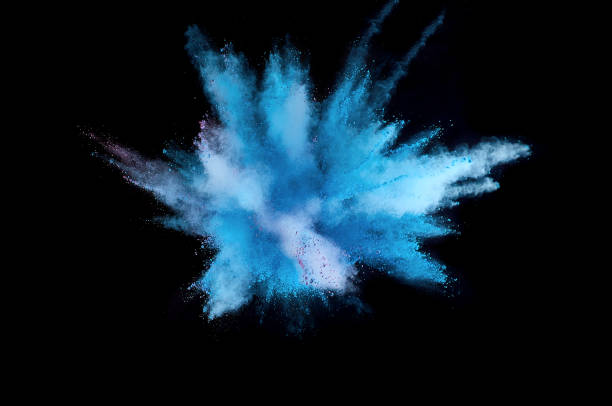 istock Colored powder explosion. Abstract closeup dust on backdrop. Colorful explode. Paint holi 1068722448
