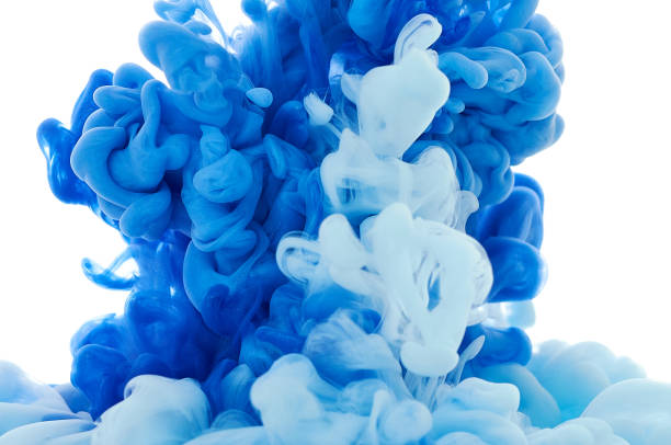istock Ink in water. Splash paint mixing. Multicolored liquid dye. Abstract  sculpture background color 1068722458
