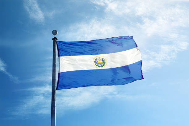 istock El-Salvador flag on the mast 1068724704