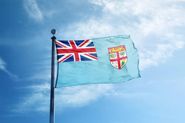 istock Fiji flag on the mast 1068724766