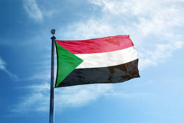 istock Sudan flag on the mast 1068724914