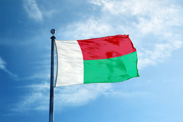 Madagascar flag stock photo