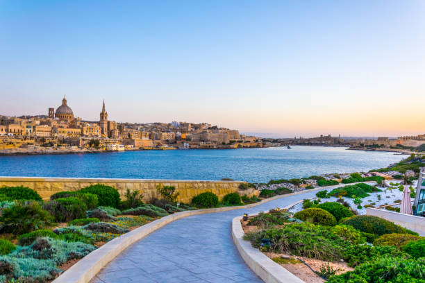 Skyline of Valleta, Malta Skyline of Valleta, Malta malta stock pictures, royalty-free photos & images