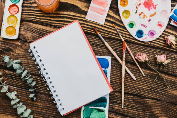 istock Flatlay of various stationery supplies 1068733472