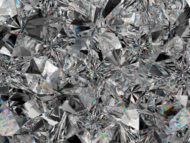 istock diamond structure extreme closeup and kaleidoscope. top view of round gemstone 3d render, 3d illustration 1068737074