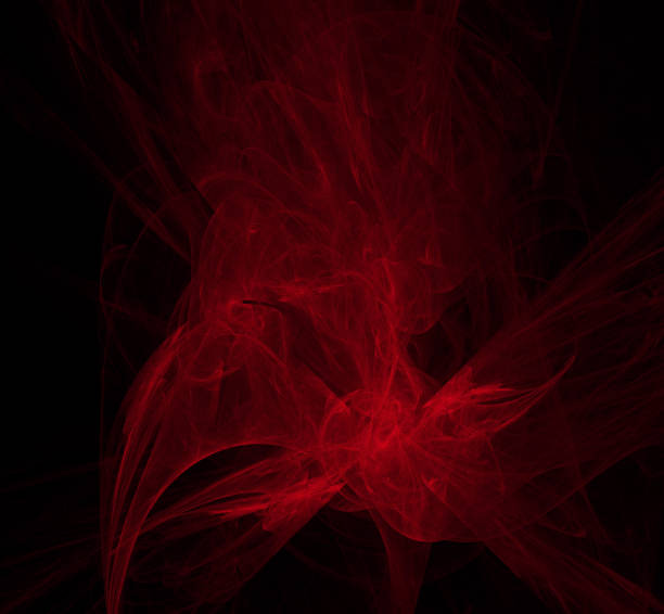istock Red abstract on black background. Fantasy fractal texture. Digital art. 3D rendering. Computer generated image. 1068739308