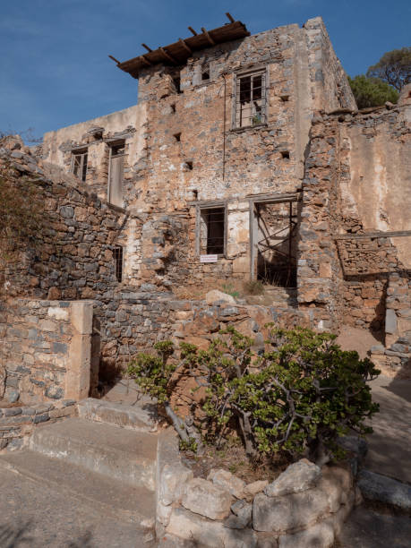istock Abandoned buildings on Spinalonga Island, Crete 1068745736