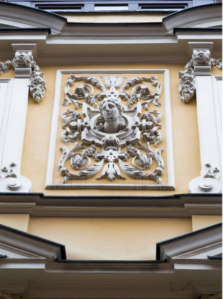 istock A fragment of stucco on the wall 1068746188