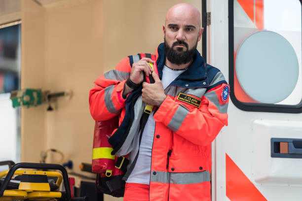 istock Portrait Of A Paramedic 1068748672