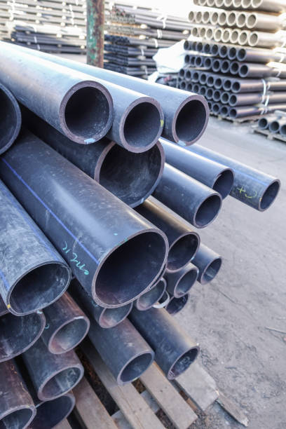 istock Old plastic pipes of various sizes and diameters 1068755742