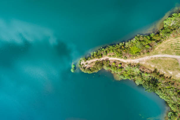 istock Top looking down at Lake Whakamaru. 1068758160