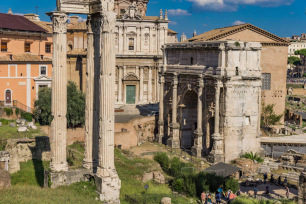 istock Septimius Severus Arch in Roman forum, Rome, Italy 1068759122
