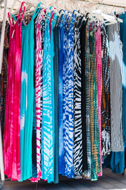 istock Tourist summer dresses in a beach shop 1068764022