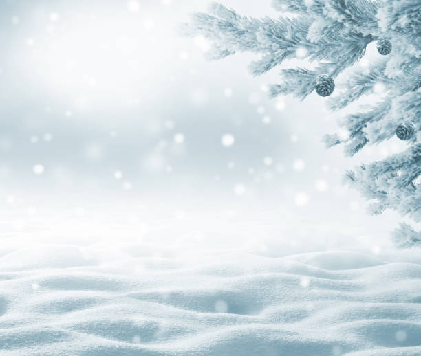 istock Winter background with snowdrifts for greeting card. 1068765928