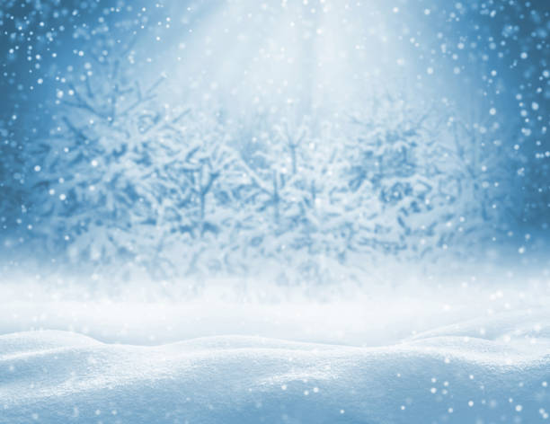 istock Winter background with snowdrifts for greeting card. 1068765998