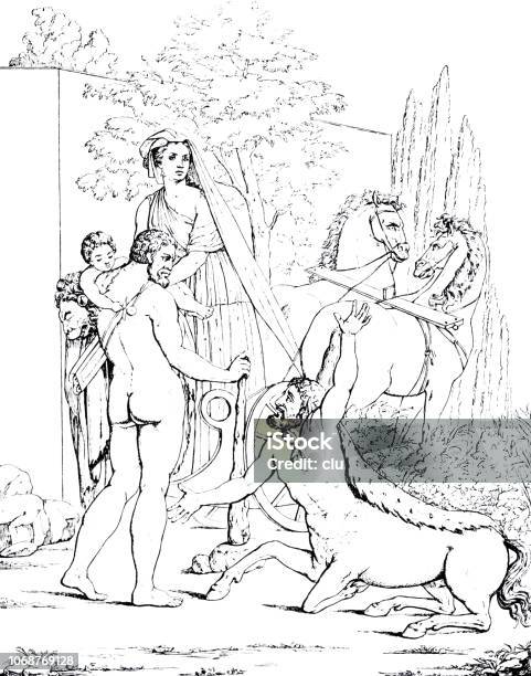 Heracles And Nessos Stock Illustration - Download Image Now - 19th Century, 2018, Adult