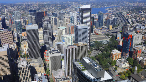 istock Aerial view of Seattle, Washington downtown 1068770598