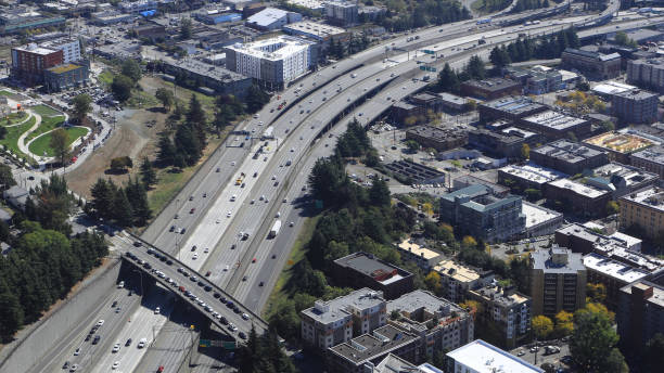 istock Aerial view of Seattle, Washington expressway 1068770626