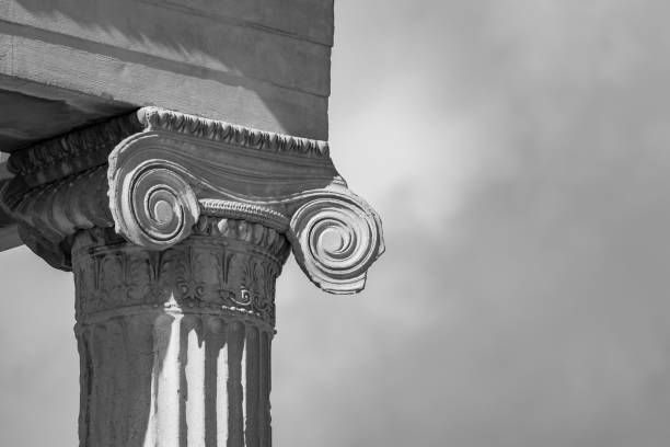 istock Athens, Greece - October 28 2018: Ionic order decoration on top of pillar, Erechtheion Acropolis hill 1068771860